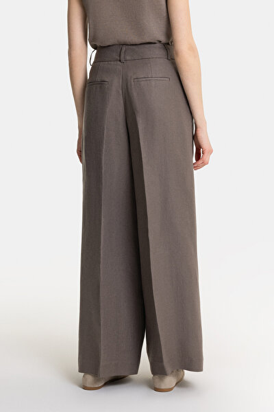 BROWN WIDE LEG TROUSERS 3