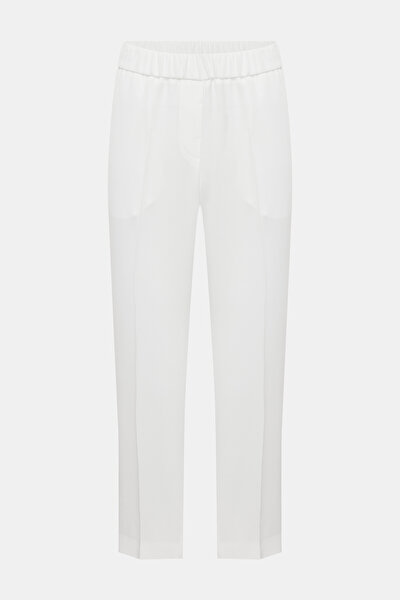 ECRU WIDE LEG TROUSERS 5
