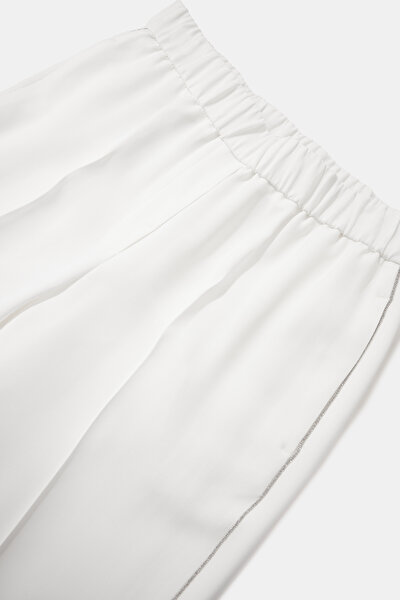 ECRU WIDE LEG TROUSERS 8