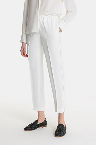 ECRU WIDE LEG TROUSERS 3