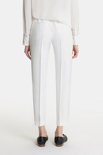 ECRU WIDE LEG TROUSERS 4