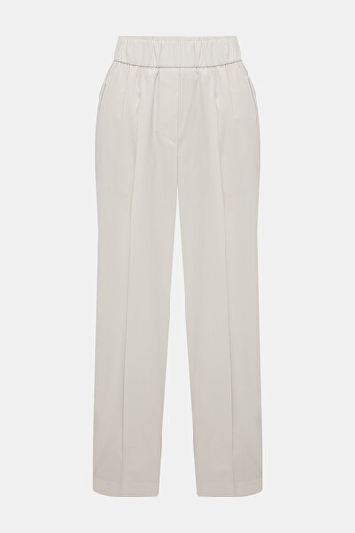 BEIGE WIDE LEG TROUSERS 4