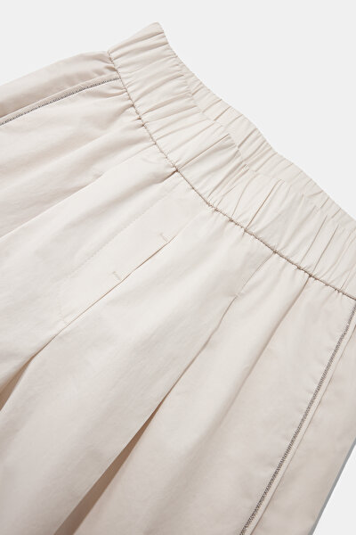 BEIGE WIDE LEG TROUSERS 8