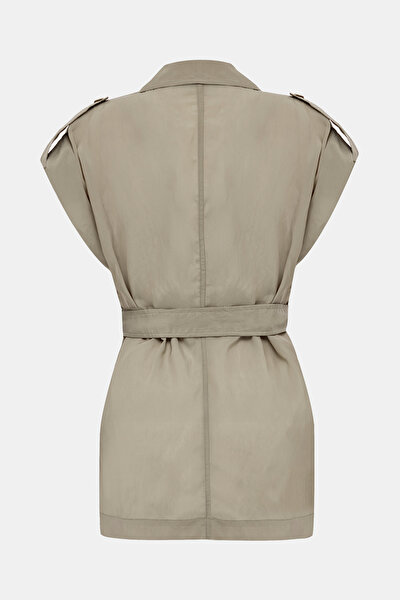KHAKI SHAWL COLLAR VEST 9