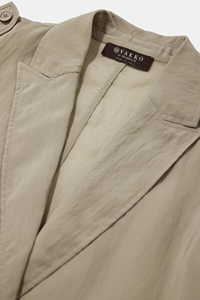 KHAKI SHAWL COLLAR VEST 10