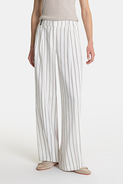 BEIGE WIDE LEG TROUSERS 3