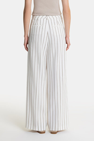 BEIGE WIDE LEG TROUSERS 4