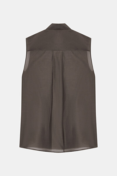 BROWN SLEEVELESS SHIRT 9
