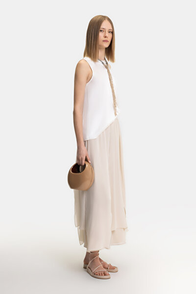 ECRU BASIC / ROUND NECKLINE SLEEVELESS BLOUSE 5