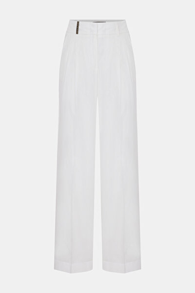ECRU WIDE LEG TROUSERS 5