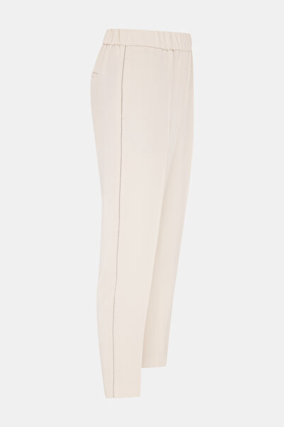 BEIGE WIDE LEG TROUSERS 3