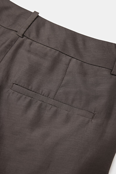 BROWN WIDE LEG TROUSERS 8