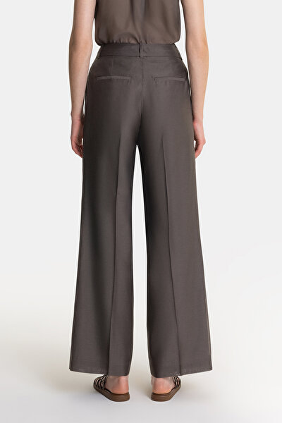 BROWN WIDE LEG TROUSERS 4