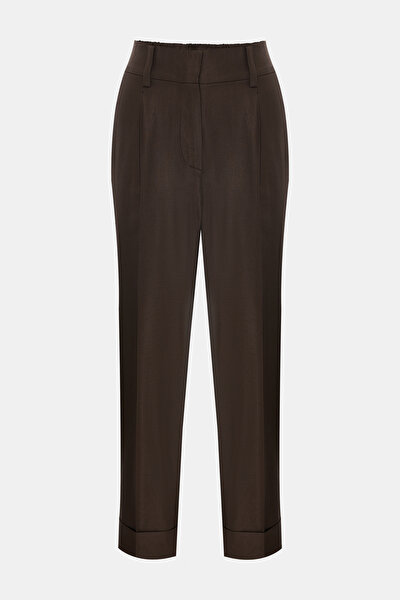 BROWN WIDE LEG TROUSERS 5