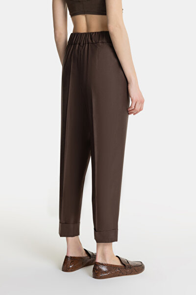 BROWN WIDE LEG TROUSERS 4