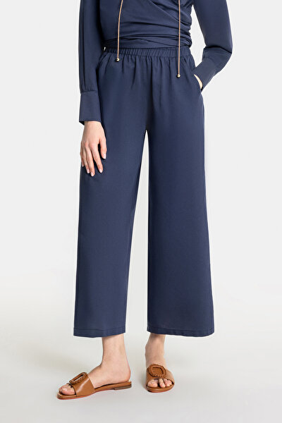 BLACK WIDE LEG TROUSERS 3