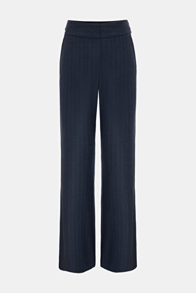 TAN STRIPED STRAIGHT CUT TROUSERS 5