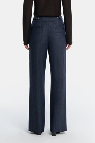 TAN STRIPED STRAIGHT CUT TROUSERS 4