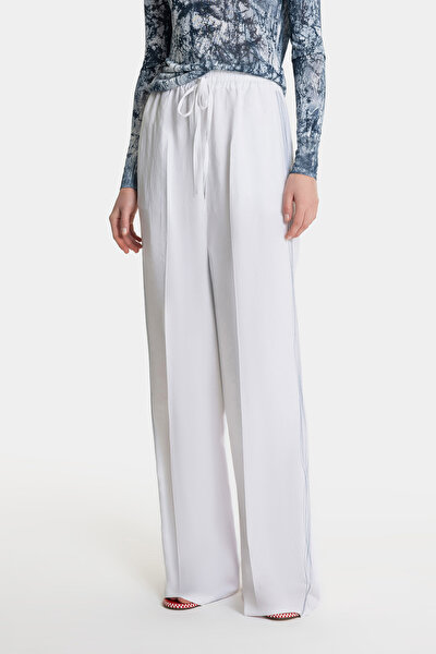 NAVY BLUE WIDE LEG TROUSERS 3