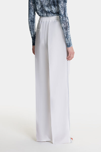 NAVY BLUE WIDE LEG TROUSERS 4