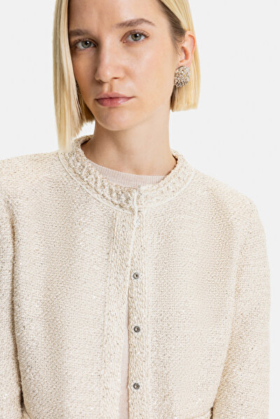 ECRU BASIC / ROUND NECKLINE JACKET 3
