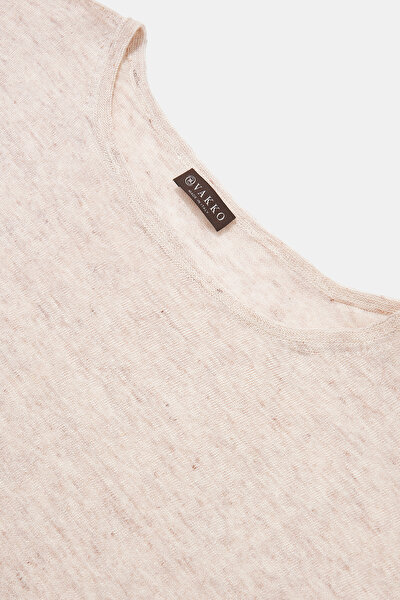 BEIGE BOAT NECK TRICOT 9