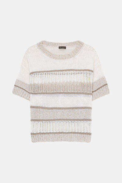 BEIGE BASIC / ROUND NECKLINE TRICOT 5