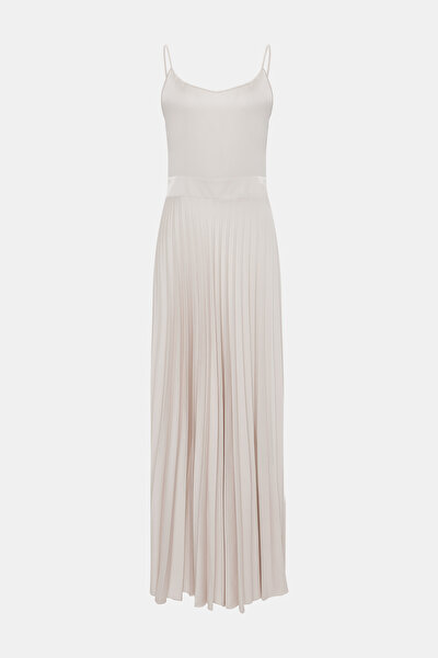 BEIGE SHORT SLEEVE DRESS 8