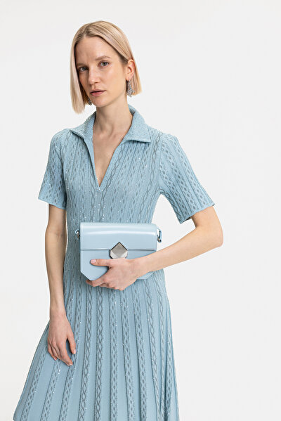 BLUE SHORT SLEEVE DRESS 4