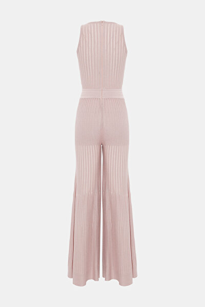 PINK BASIC / ROUND NECKLINE SLEEVELESS JUMPSUIT 8