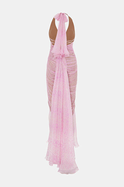 PINK SLEEVELESS SUSPENDER DRESS 8