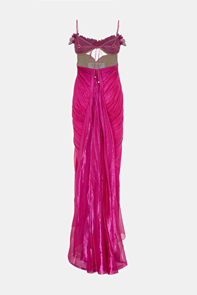 FUCHSIA SLEEVELESS SUSPENDER DRESS 8