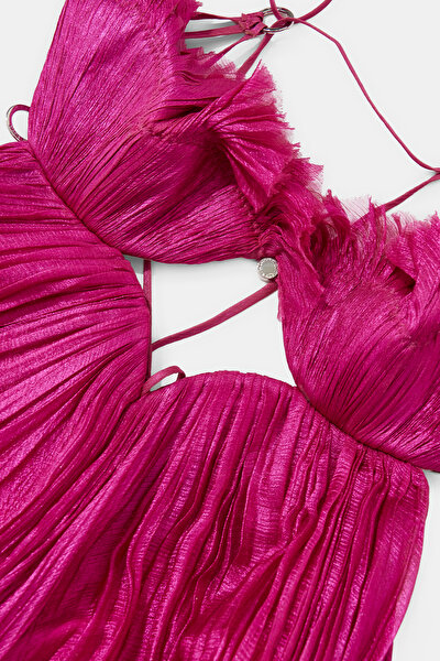 FUCHSIA SLEEVELESS SUSPENDER DRESS 9