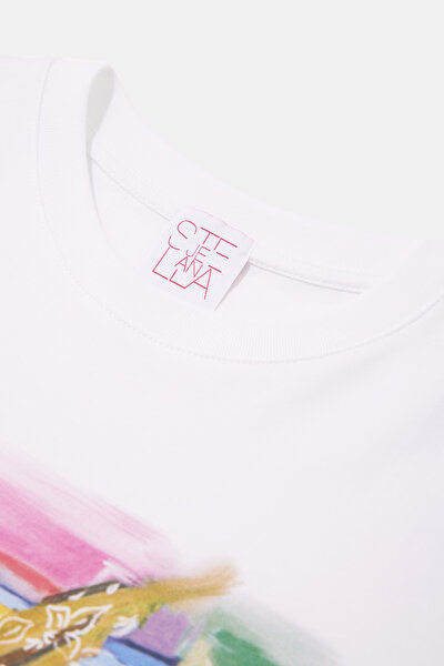 BEYAZ BASKILI T-SHIRT 8