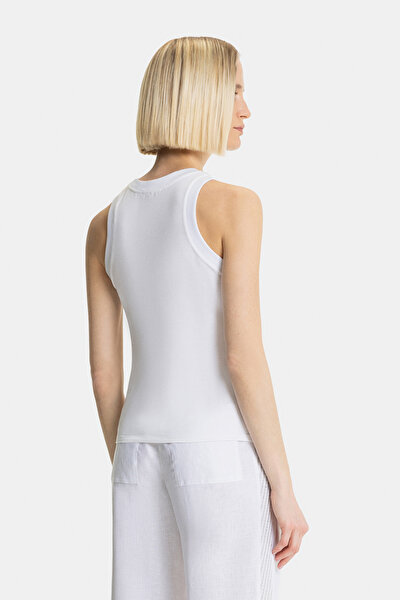 GREY BASIC / ROUND NECKLINE SLEEVELESS BLOUSE 3