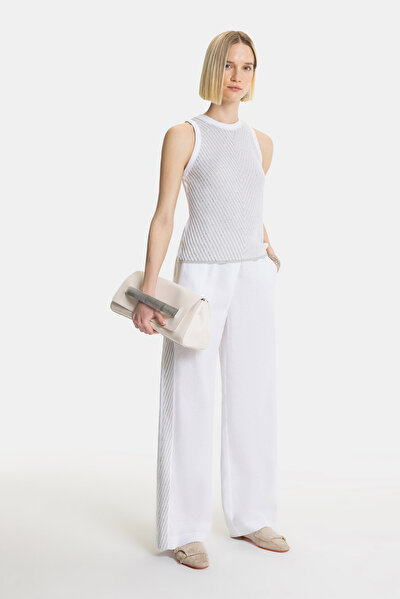 GREY BASIC / ROUND NECKLINE SLEEVELESS BLOUSE 4