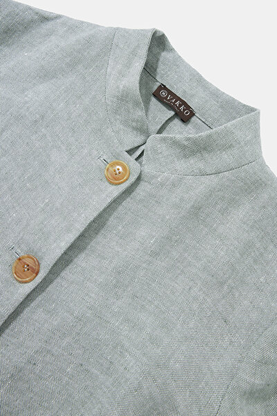 ECRU MANDARIN COLLAR JACKET 9