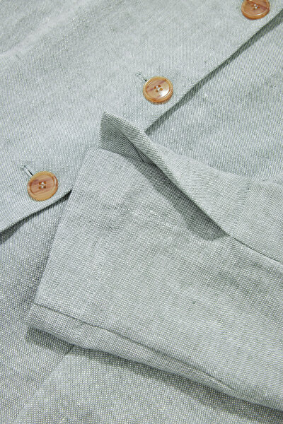 ECRU MANDARIN COLLAR JACKET 10