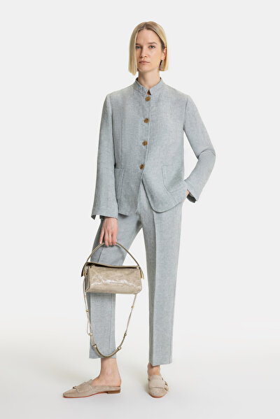 ECRU MANDARIN COLLAR JACKET 3