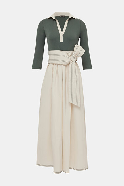 BEIGE LONG SLEEVE DRESS 5