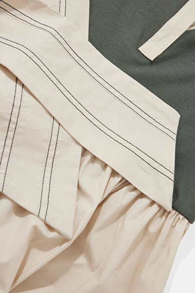BEIGE LONG SLEEVE DRESS 8