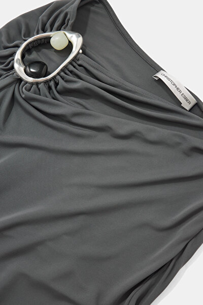 GREY VISCOSE SKIRT 3