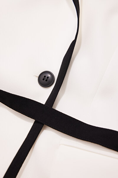BLACK SURPLICE NECKLINE (CROSS-OVER NECKLINE) VEST 4