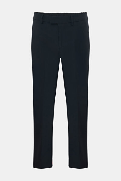 NAVY BLUE SKINNY LEG TROUSERS 4