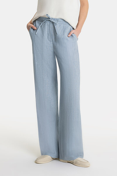 SILVER WIDE LEG TROUSERS 3