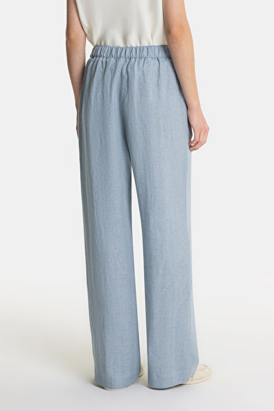 SILVER WIDE LEG TROUSERS 4