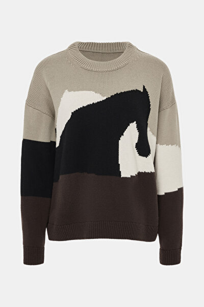 MULTICOLOR DESIGN FILLED WOOL JERSEY 3