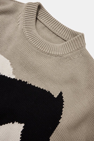 MULTICOLOR DESIGN FILLED WOOL JERSEY 5