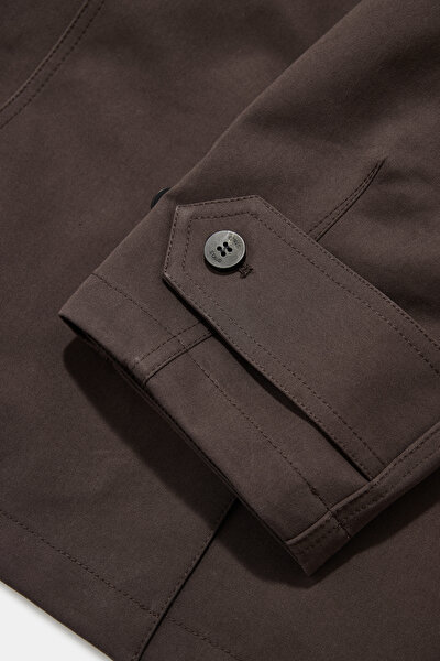 BROWN REEFER JACKET 4