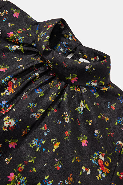 MULTICOLOR FLORAL PATTERN LONG SLEEVE BLOUSE 3